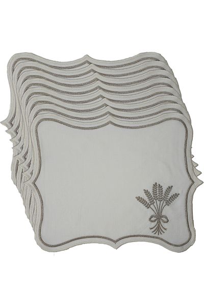 NB Neubella Home Nerina 8 Piece Luxury American Service Presentation Embroidered Cover Set Carefree 8-Person Dowry Linen Set