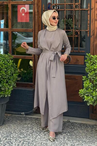 MISS DALIDA طقم سترة وقميص من MİSS DALİDA T25Y-0006 مينك