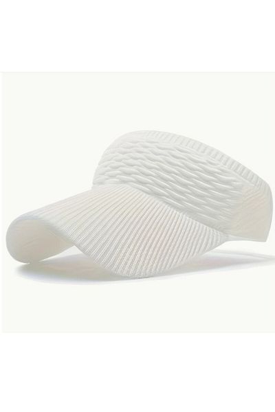 SOSYETEZGAHI Water Wave Sun Hat Elastic Knitted Hat,Breathable Women's Long Edge Sunshade Hat Sports Sapka