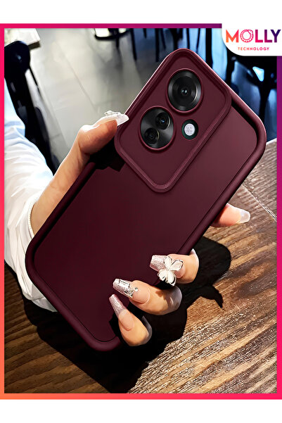 Molly OPPO RENO 11F İçin Vişne Çürüğü Kenarları Kalın Pan Silikon Kılıf