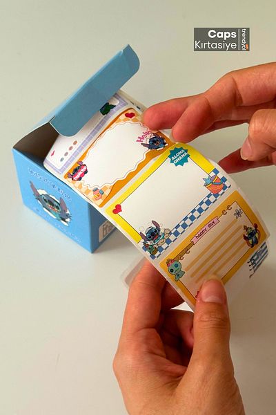 caps anlarınızı paylaştığınız ortağınız Stitch Themed Cute Classroom Label Set – 56 Self-Adhesive School Labels - Stiç
