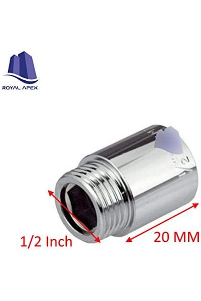 TAFASSELL Chrome Extension Pipe High-Quality Male to Female 1/2 inch from Royal Apex, BSP Standard Tube Extens