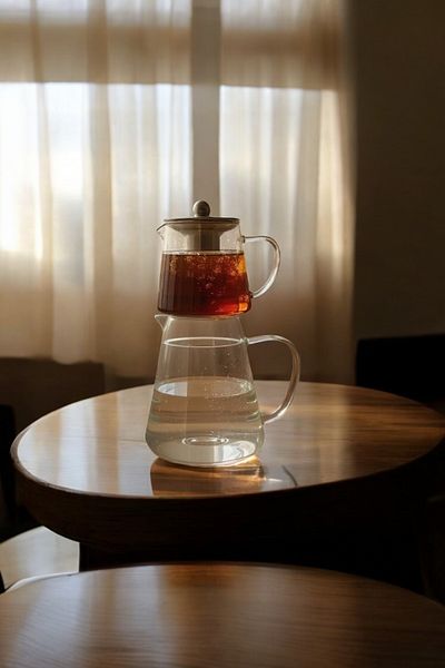 UCR HOME Borosilicate Heat Resistant Chubby Glass Teapot Set Teapot Large Size