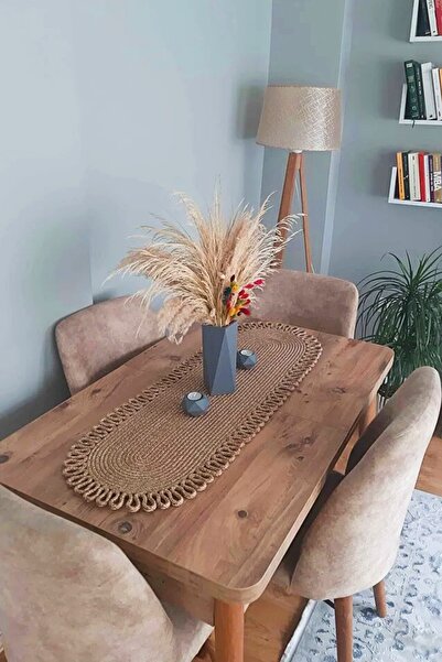 BHR Creative Jüt Trikot Model Runner Orta Sehpa Örtüsü Konsol Örtüsü