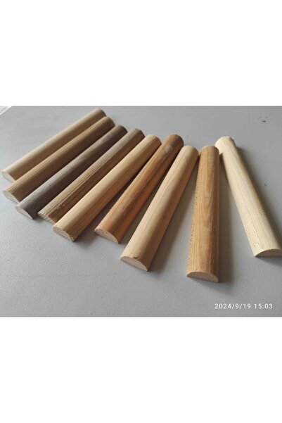 HALL BREATHE Pembe Ahşap Çıta Yarım Daire 20 Cm, 50 Adet, şık ve doğal dekora...