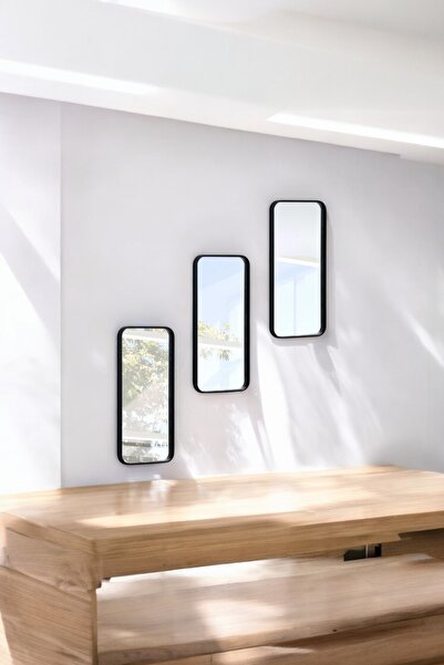 Rectangular Set Mirrored Wall Accessory Serving Coffee and Tea Multipurpose 3 Pieces