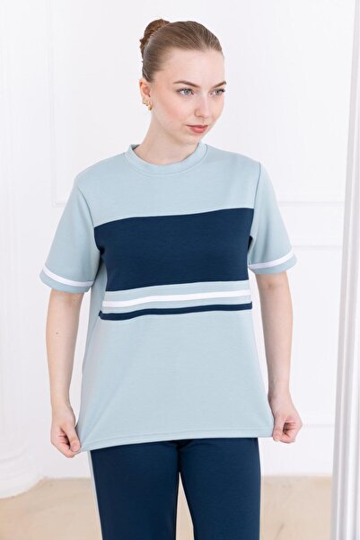 VİZYONER بدلة رياضية بتصميم مودال متباين مع حافة أمامية