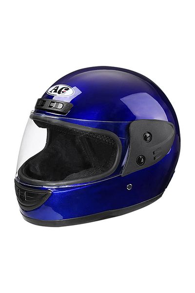 FIXATO Casca moto/scuter Full face unisex, cu viziera, marime universala 56-62cm, albastra