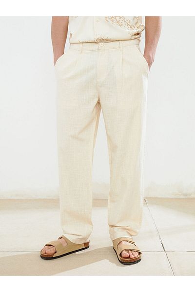 LC Waikiki Ανδρικό παντελόνι New Season Comfortable Fit Linen Look - S5IP62Z8