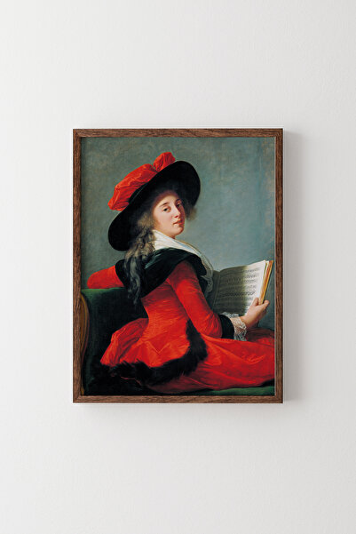 epiqart Portretul Baronei de Crussol - Cadru cu model din lemn