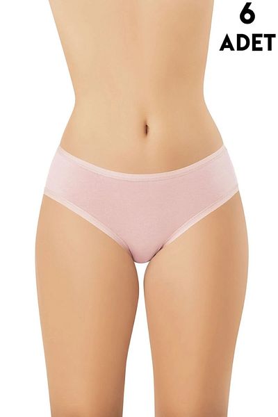 Loule Cotton & Modal Flexible 6 Pieces Powder Paris Model Bikini Panties Ll.K51.O08.001
