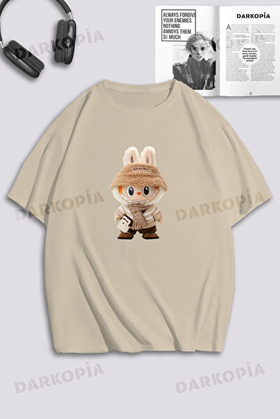 darkopia Unisex Women - Men - Kids Cute Labubu Printed Oversize T-Shirt