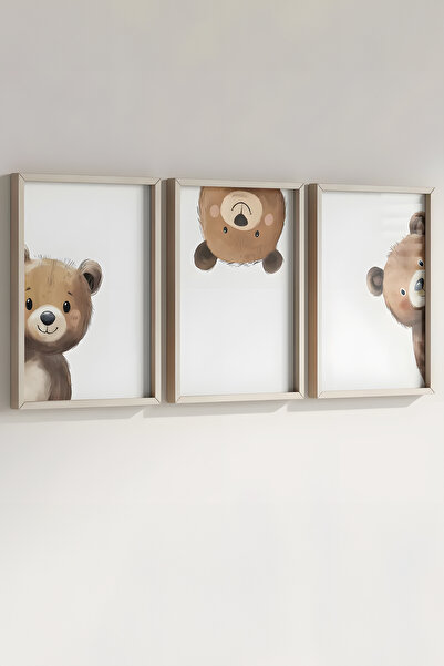 Home Διακόσμηση τοίχου παιδικού δωματίου 3 τεμαχίων Scout Bear, Διακόσμηση σαλονιού, Διακόσμηση σαλονιού, 3 τεμάχια αφίσα χωρίς πλαίσιο