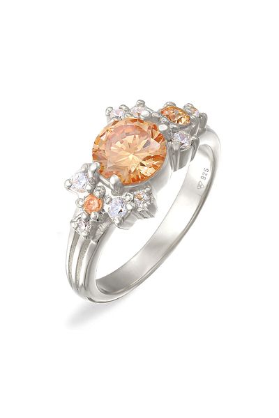 ELLI Inel Elli PREMIUM Inel de damă Cocktail Statement cu zirconiu din argint 925 placat cu aur