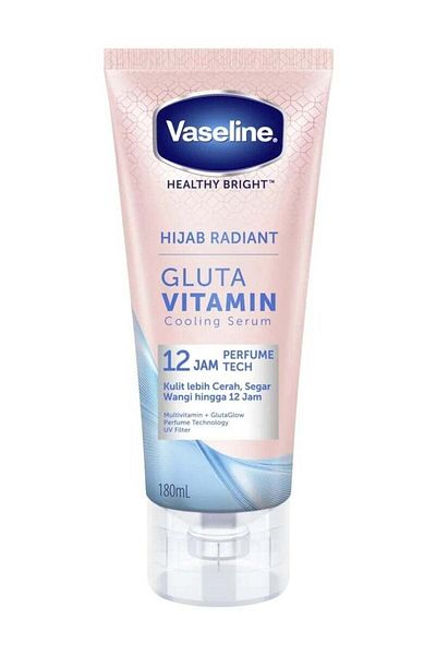 Vaseline Hijab Radiant - Gluta Vitamin Cooling Body Serum 180ml
