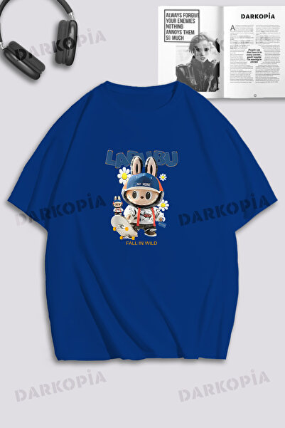 darkopia Μπλουζάκι Unisex Γυναικείο - Ανδρικό - Παιδικό Skateboard Labubu με στάμπα Oversize