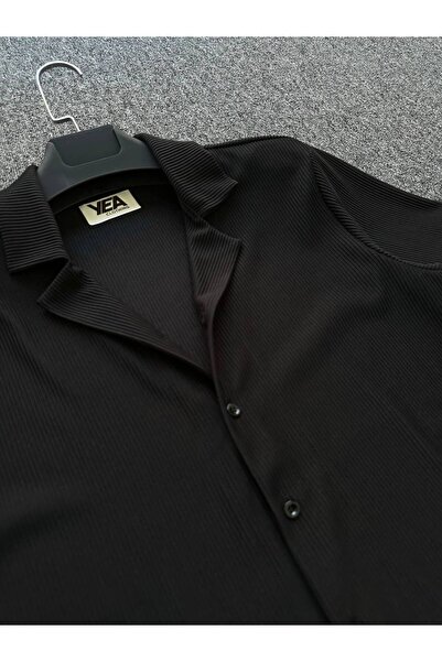 tetramoda Ottoman Corduroy Regular Fit Men's Shirt and Shorts Set Set of 2