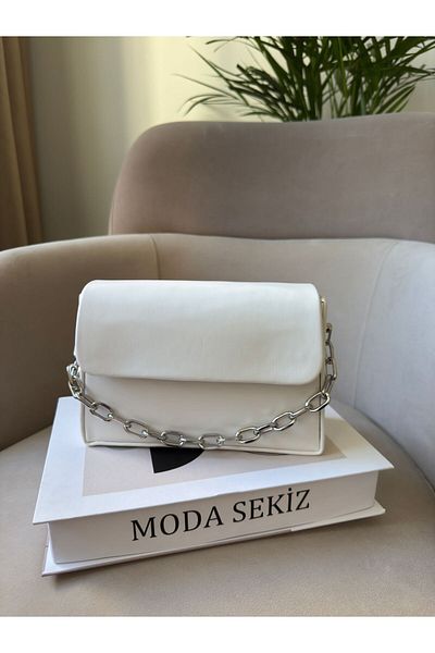 Moda Sekiz Women's Hand and Shoulder Bag with Chain Accessories