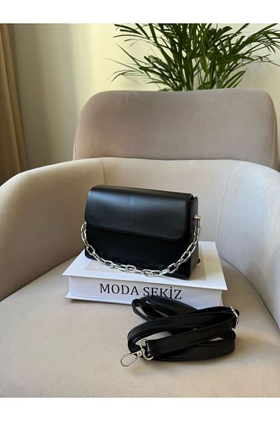 Moda Sekiz Geantă de mână și de umăr pentru femei cu accesorii cu lanț