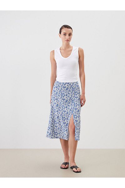 LC Waikiki New Season Elastic Waist Floral Ripped Skirt - S5Nl17Z8