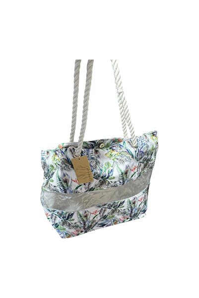 Monte Lui 1011 Beach Bag Leaf Patterned