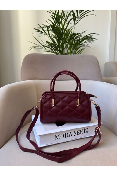 Moda Sekiz Women's Self Patterned Cross Strap Hand and Shoulder Bag