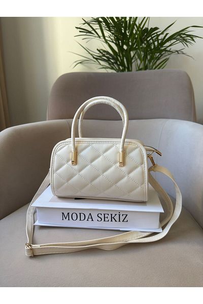 Moda Sekiz Women's Self Patterned Cross Strap Hand and Shoulder Bag