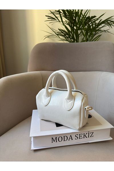 Moda Sekiz Women's Patent Leather Mini Cross Strap Hand and Shoulder Bag