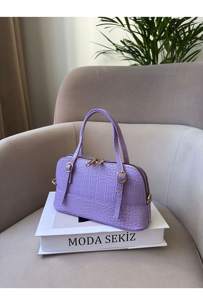 Moda Sekiz Geantă de mână și de umăr din piele artificială din piele de crocodil pentru femei