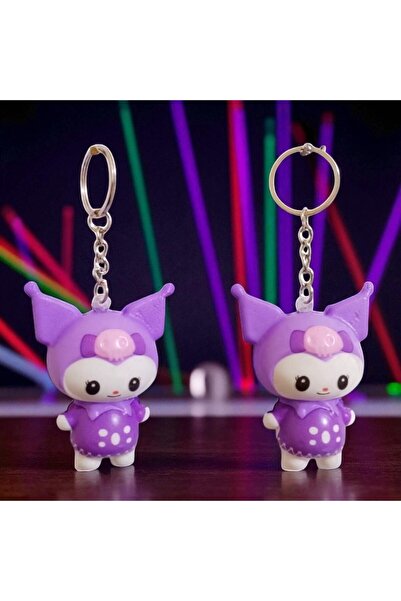 Kuzey 2 BUC MINI PURPLE KUROMI SUKURUSHI BRELOKE JUCĂRIE SENSĂLĂ PURPLE KUROM...