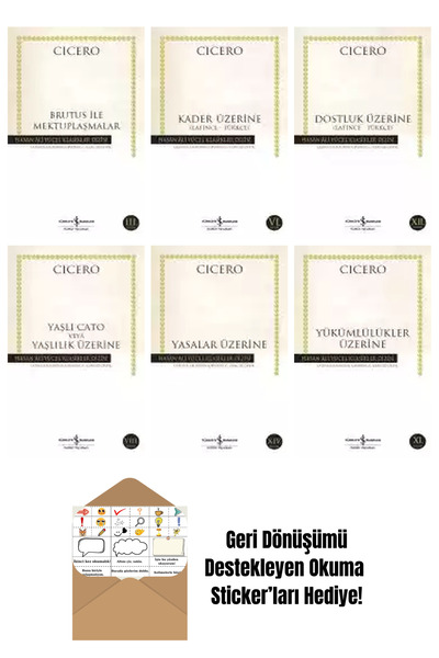 TÜRKİYE İŞ BANKASI KÜLTÜR YAYINLARI Marcus Tullius Cicero 6 Kitap Seti + Okum...