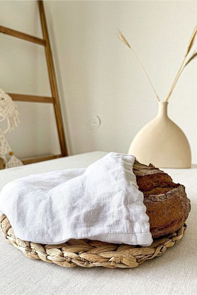cherila 100% Natural Cotton Linen Bread Bag – Storage Bag with Breathable Fabric |   Natural and Zero Waste
