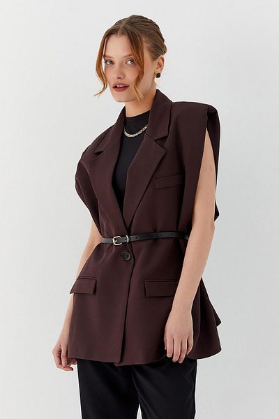 Shopping Shop Vestă oversize maro