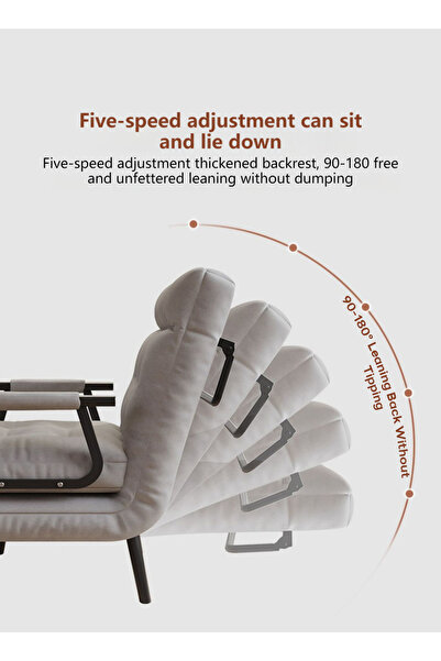 sharpdo Folding Single Bed Recliner, Suitable for Living Room/Bedroom/Office/Outdoor Camping 65*65*97CM