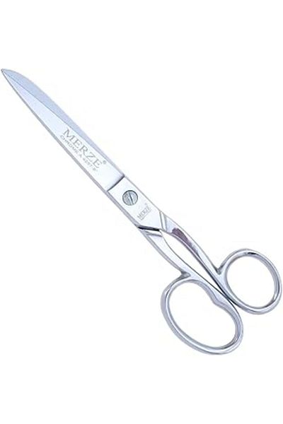 Mu Art Ahşap Fdm Merze 4257-8 Επιχρωμιωμένο Οικιακό και Επάνω Ψαλίδι Διπλό Δάχτυλο D-165 No:8 (20 cm)