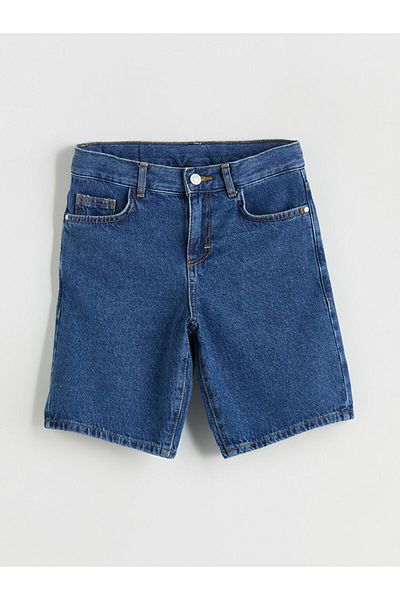 LC Waikiki Indigo Basic Boy's Jean Shorts
