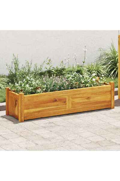 vidaxl حوض حديقة مرتفع من خشب الأكاسيا 100×30×25 سم