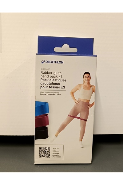 Decathlon Σετ Ζωνών Αντίστασης - 5-6-7 Kg - Γκρι/Κόκκινο/Μαύρο - 3 Τεμάχια