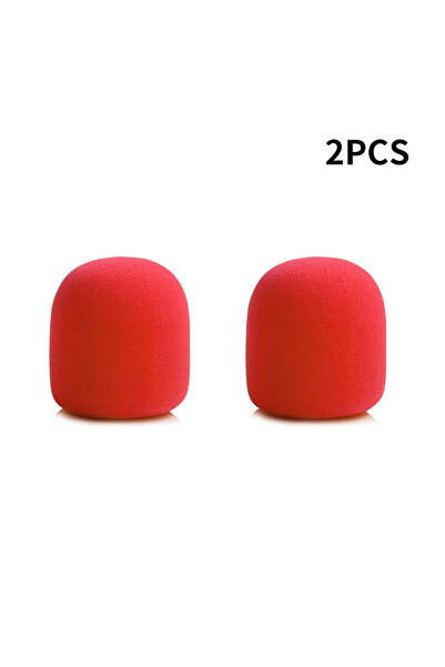 Choice غطاء ميكروفون لاسلكي محمول باللون الأحمر، ملون، مقاوم للرياح ومضاد للع...