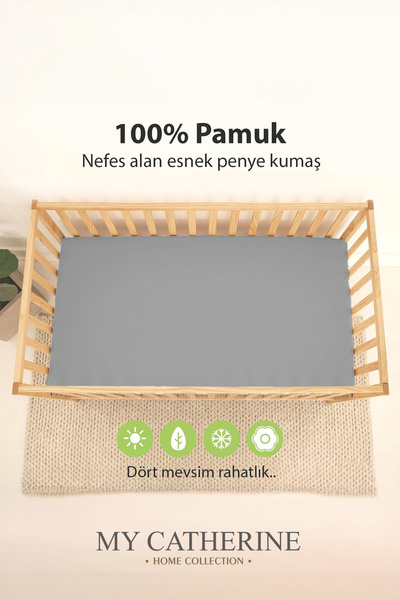 My Catherine %100 Pamuk Penye Lastikli Bebek Çarşafı | Anne Yanı & Park Yatak...