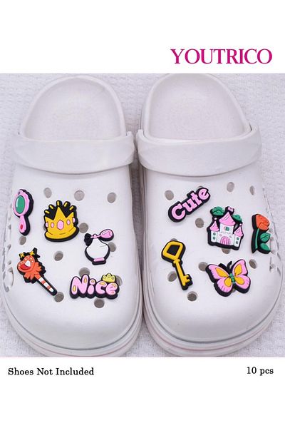 Youtrico 10pcs Princess Style Jibbitz Charms for Crocs - Slipper Ornament