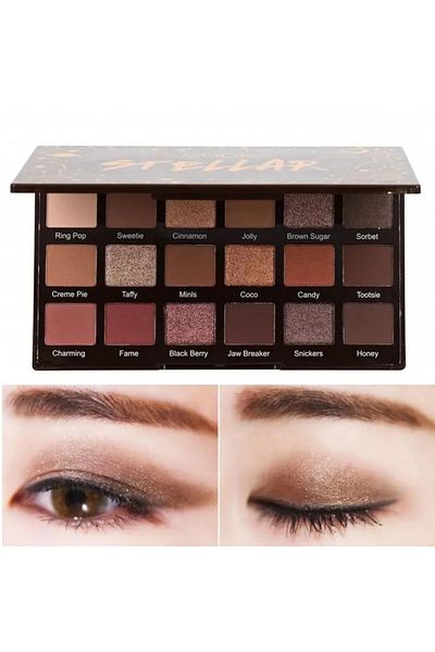 febble stellar Vibel Stellar Eyeshadow Palette 18 Chocolate