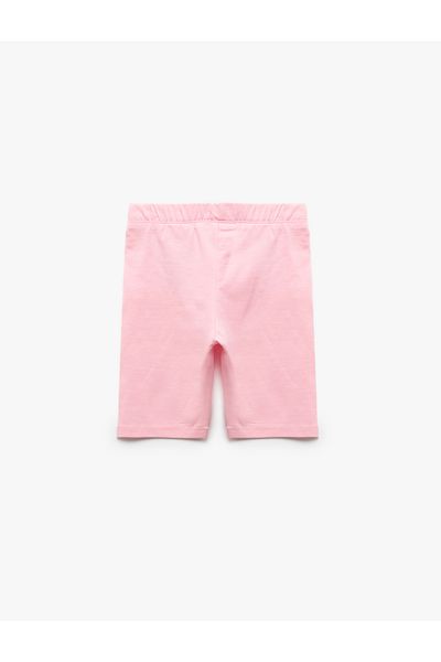 Koton New Season Cotton Basic Short Leggings with Elastic Waist