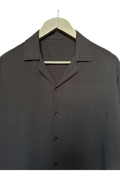 MİRMARONİ New Season Men's Oversize Cotton Summer Short Sleeve Shirt