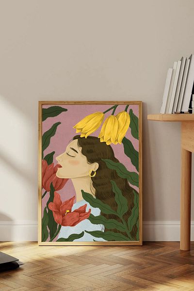 Dekorsiahome One Piece Wooden Framed Painting Tk0666
