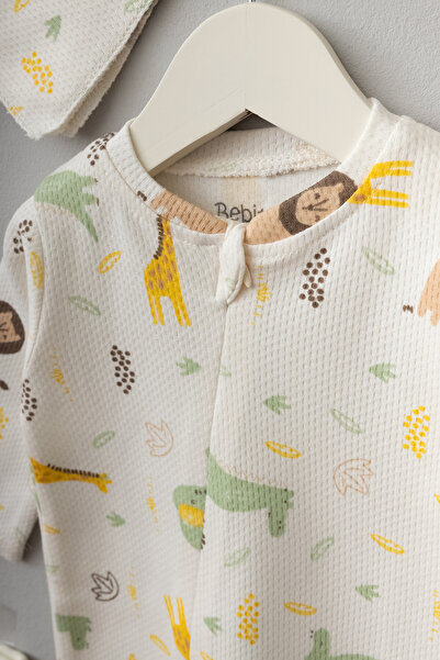 Bebitof Cute Giraffe Patterned 10 Piece Boxed Newborn Hospital Release Bodysuit Set