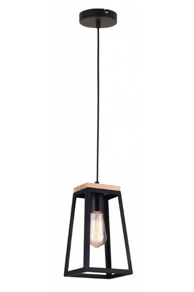 Platinet PLATINET Pendant - IKAR, E27, 1x40W, Metal / Wood, Black