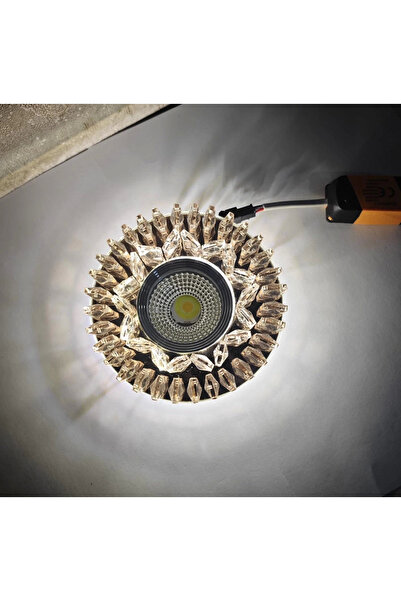 Eldenör SUNLED 8196 حافظة كاميرا سبوت 5 وات بإطار LED أبيض اللون - إطار متوافق مع المقبس والمفتاح