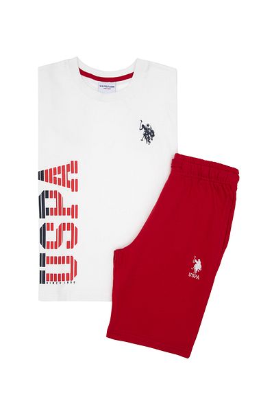 U.S. Polo Assn. Boy's White Pajama Set 50310797-Vr013