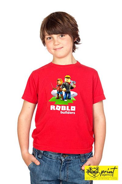 Funny Gift Roblox Roblo Builders Kids Short Sleeve T-Shirt